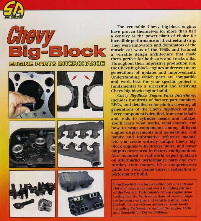 SA Design Chevy BigBlock Engine Parts Interchange